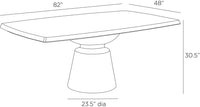 Forgey 82" Modern Dining Table