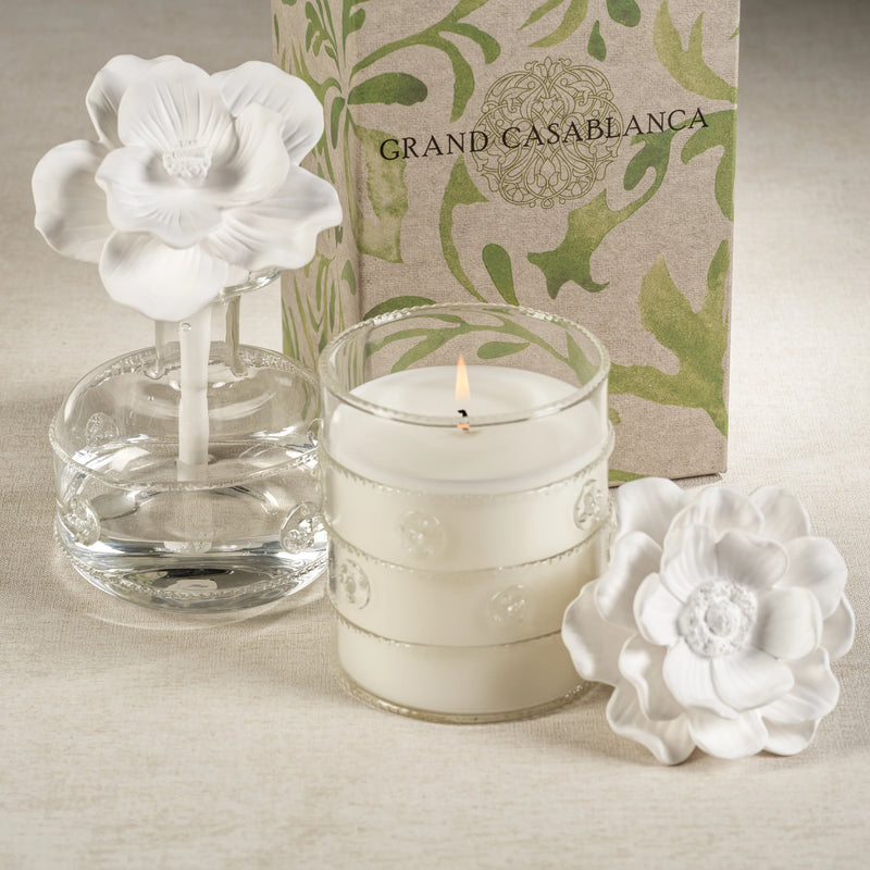 Grand Casablanca Wild Tuberose Porcelain Diffuser - 2 Sizes Available (Set of 4)