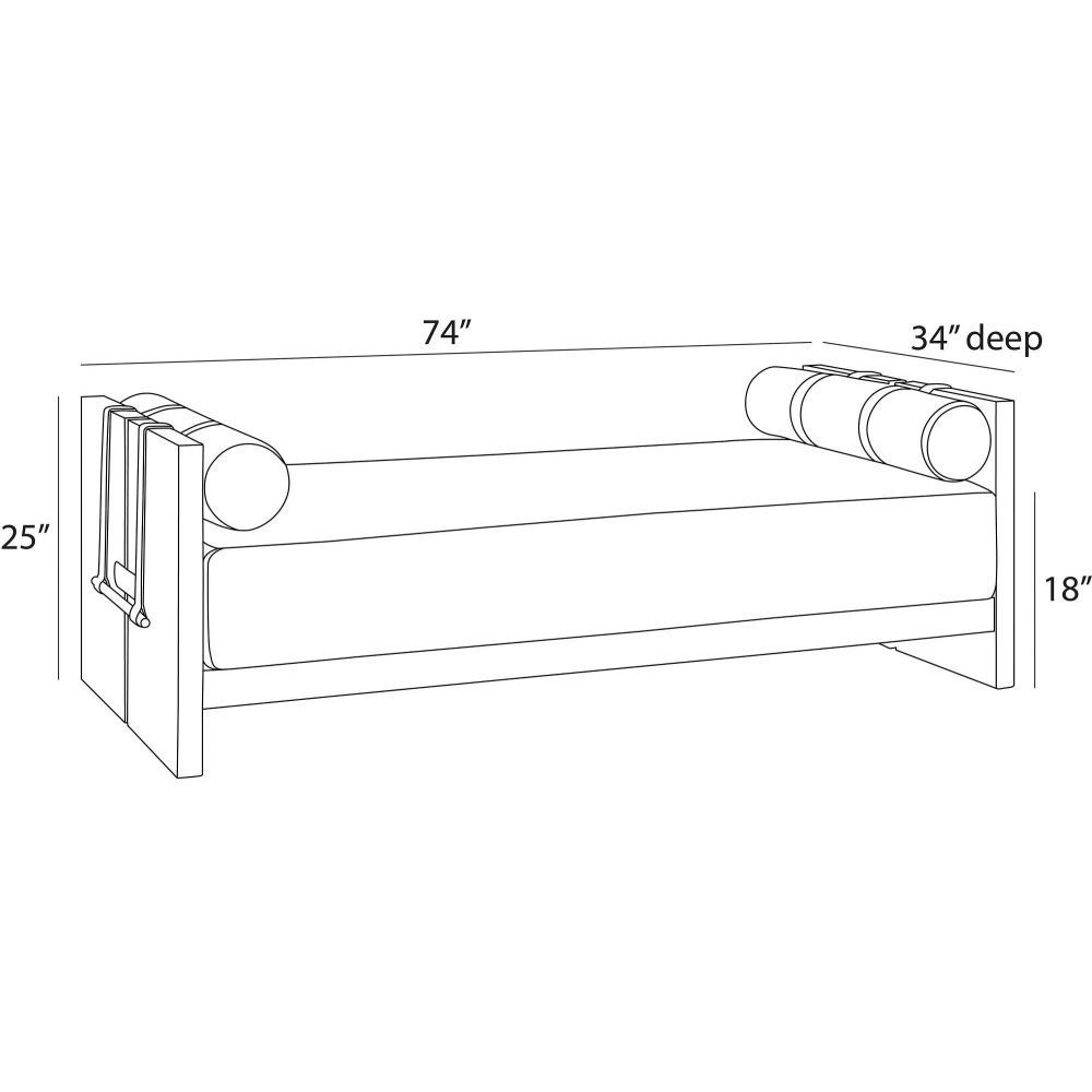 Dominic 71" Performance Boucle Outdoor Daybed