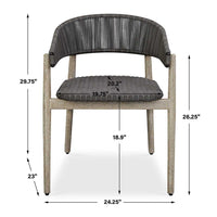 Priscilla All Weather Outdoor Dining Chair (Set of 2)