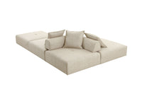 Eliza Modern Modular Beige Armless Seat