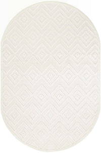 Aericka Indoor/Outdoor Ivory & White Area Rug - Elegance Collection