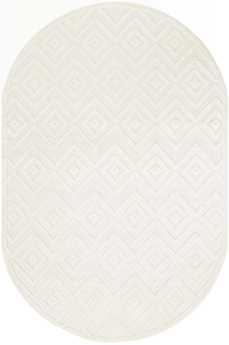 Aericka Indoor/Outdoor Ivory & White Area Rug - Elegance Collection