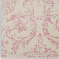 Southern Charm Ivory/Pink Demask Area Rug