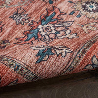 Ruby Rust Multicolour Washable Area Rug