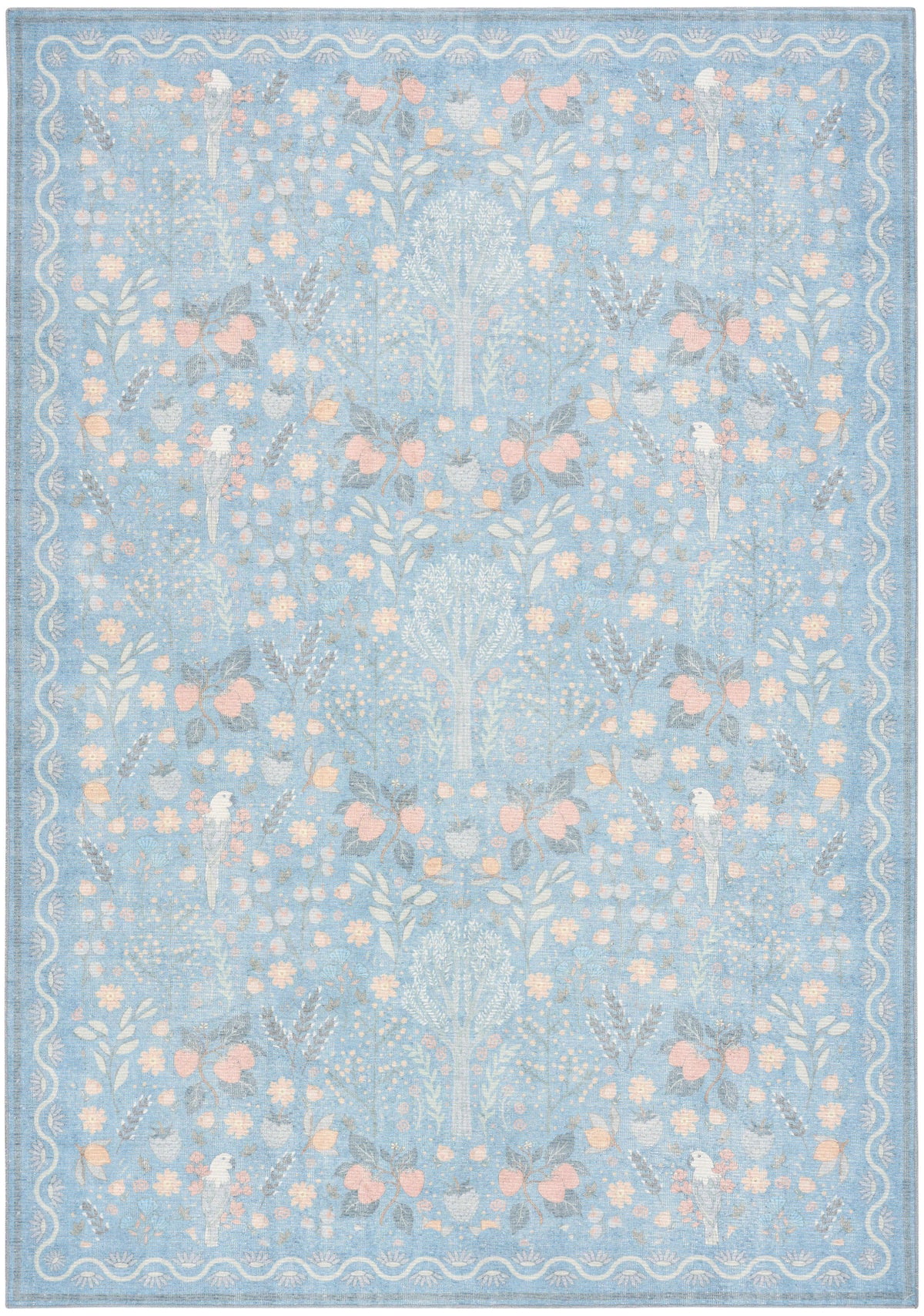 Elara Light Blue Multicolor Area Rug