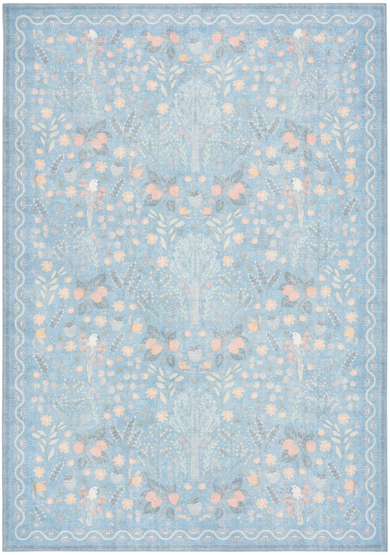 Elara Light Blue Multicolor Area Rug