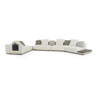 Nicole Modern Ivory Modular Sectional With Coffee Table