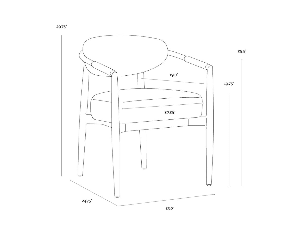 Marita Cream & Black Indoor/Outdoor Armchair