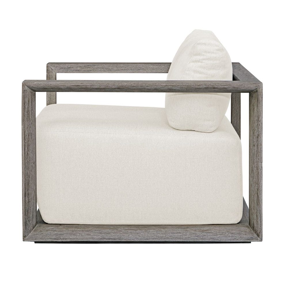 Richie White & Weathered Grey Ooutdoor Lounge Chair