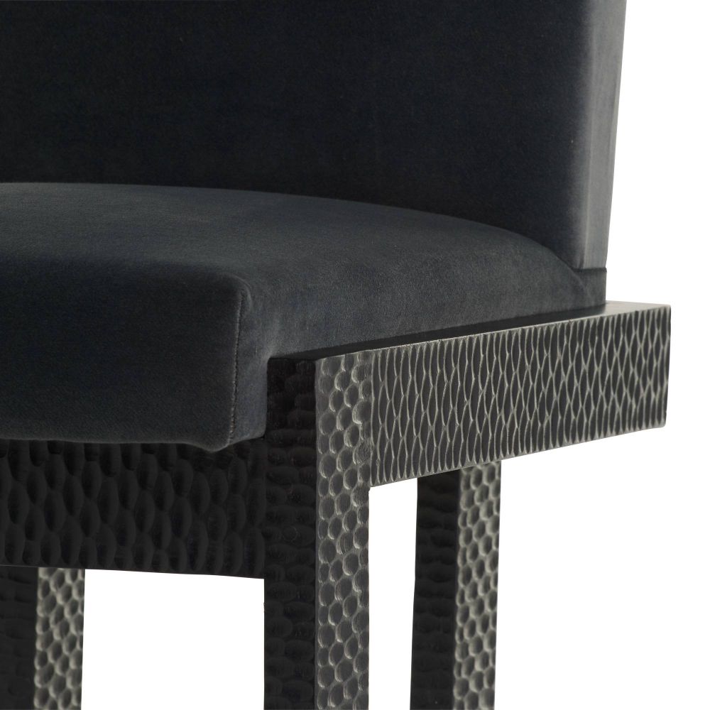 Matilda Midnight Grey Performance Velvet Dining Chair