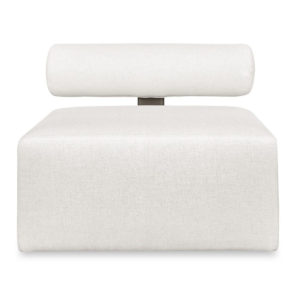 Verah White Outdoor Armless Modular Sofa/Accent Chair