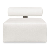 Verah White Outdoor Armless Modular Sofa/Accent Chair