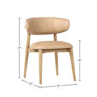 Rowan Nude Leather Dining Chair