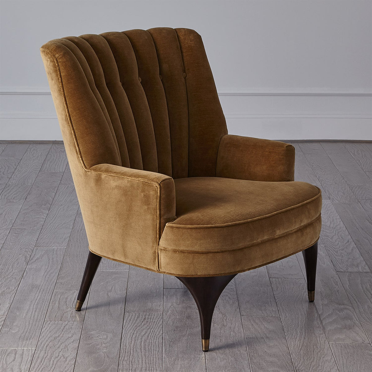 Channel Toast Velvet Accent Chair