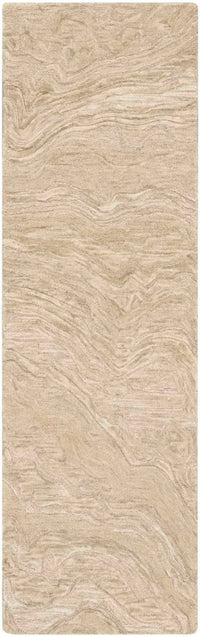 Refined Taupe Wool Area Rug