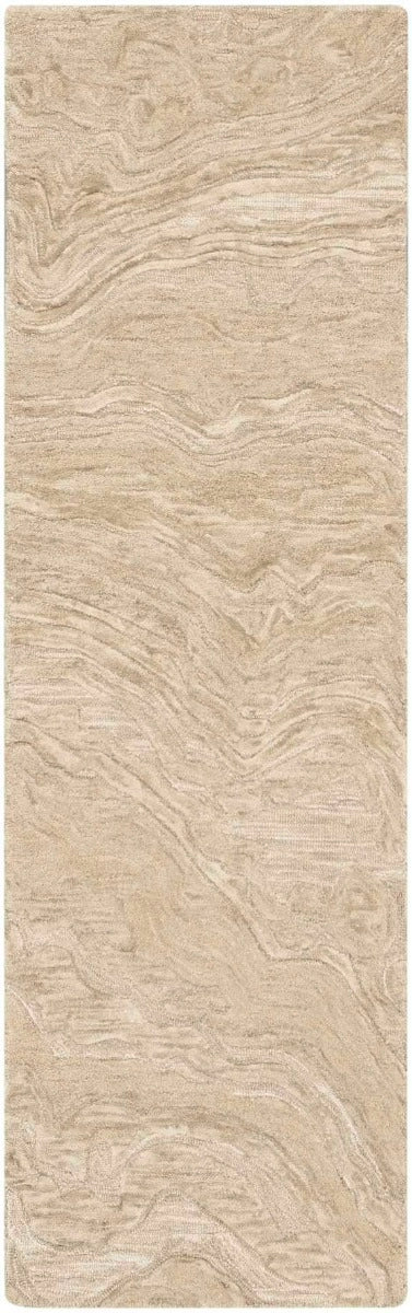 Refined Taupe Wool Area Rug