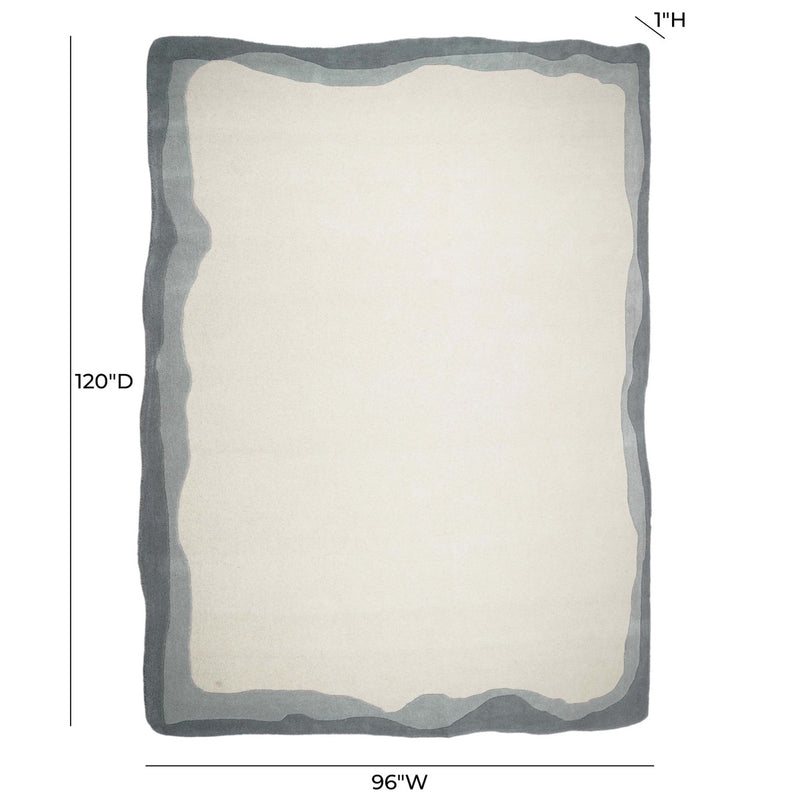 Torrence Curves Grey & Natural Area Rug