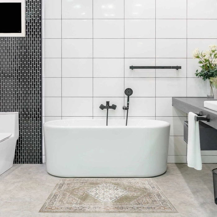 Pheobe Sage Multicolour Washable Area Rug