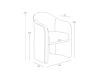 Anaya Rich Olive Upholstered Dining Armchair