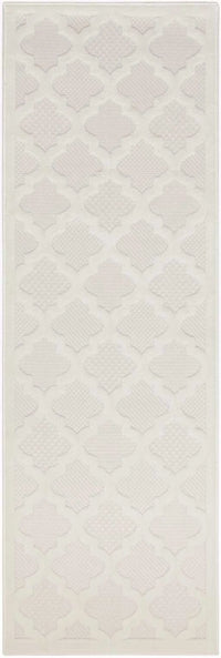 Asako Indoor/Outdoor Ivory & White Trellis Pattern Area Rug - Elegance Collection