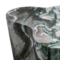 Kruz Grey/Blush Faux Marble Tall Side Table
