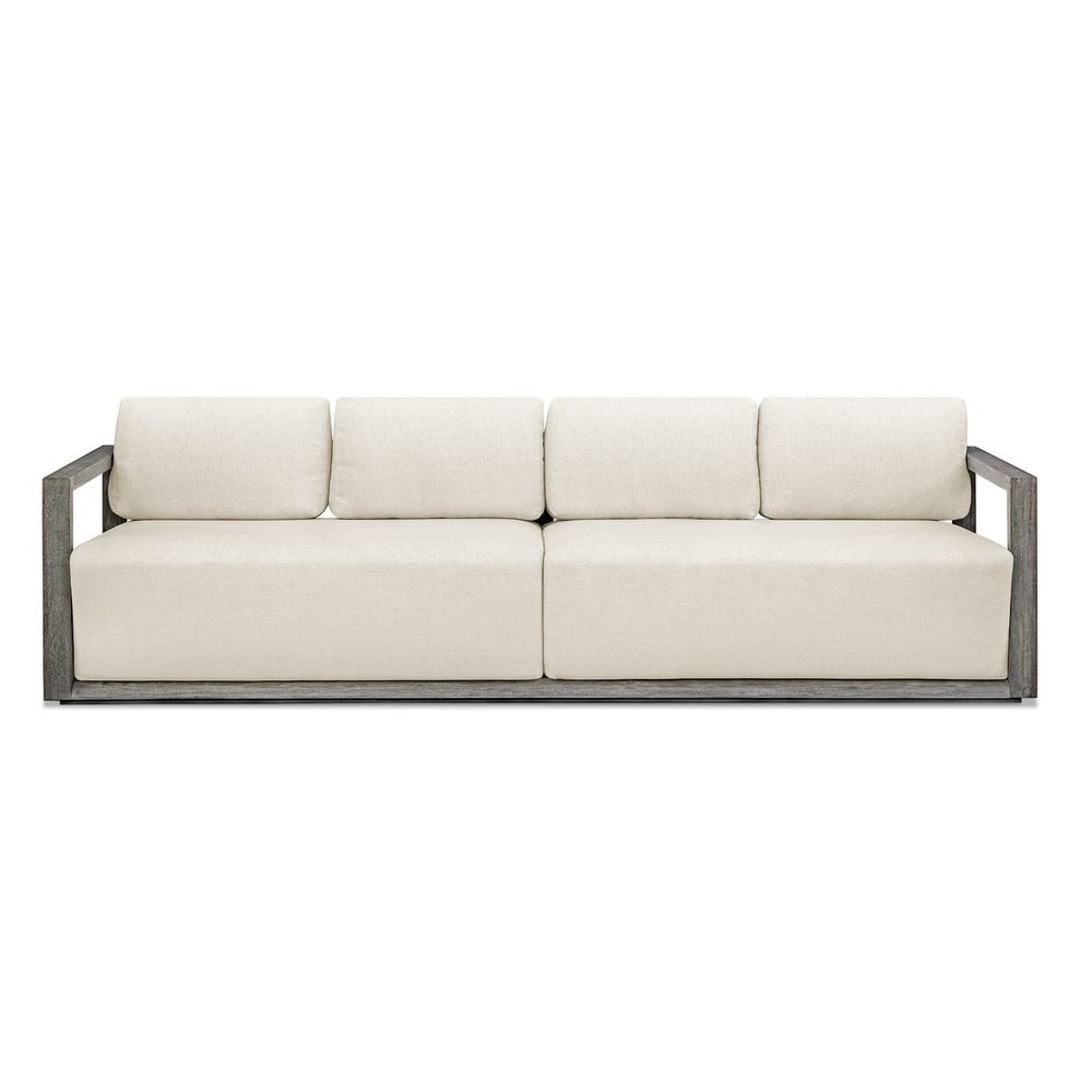 Richie 107" White & Weathered Grey Outdoor Sofa