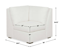 Loreta Snow White Luxe Sectional Sofa