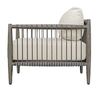 Clara White & Grey Outdoor Lounge Chair