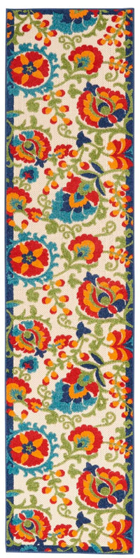 Annitra Indoor/Outdoor  Multicolor Summer Blosoms Area Rug - Elegance Collection