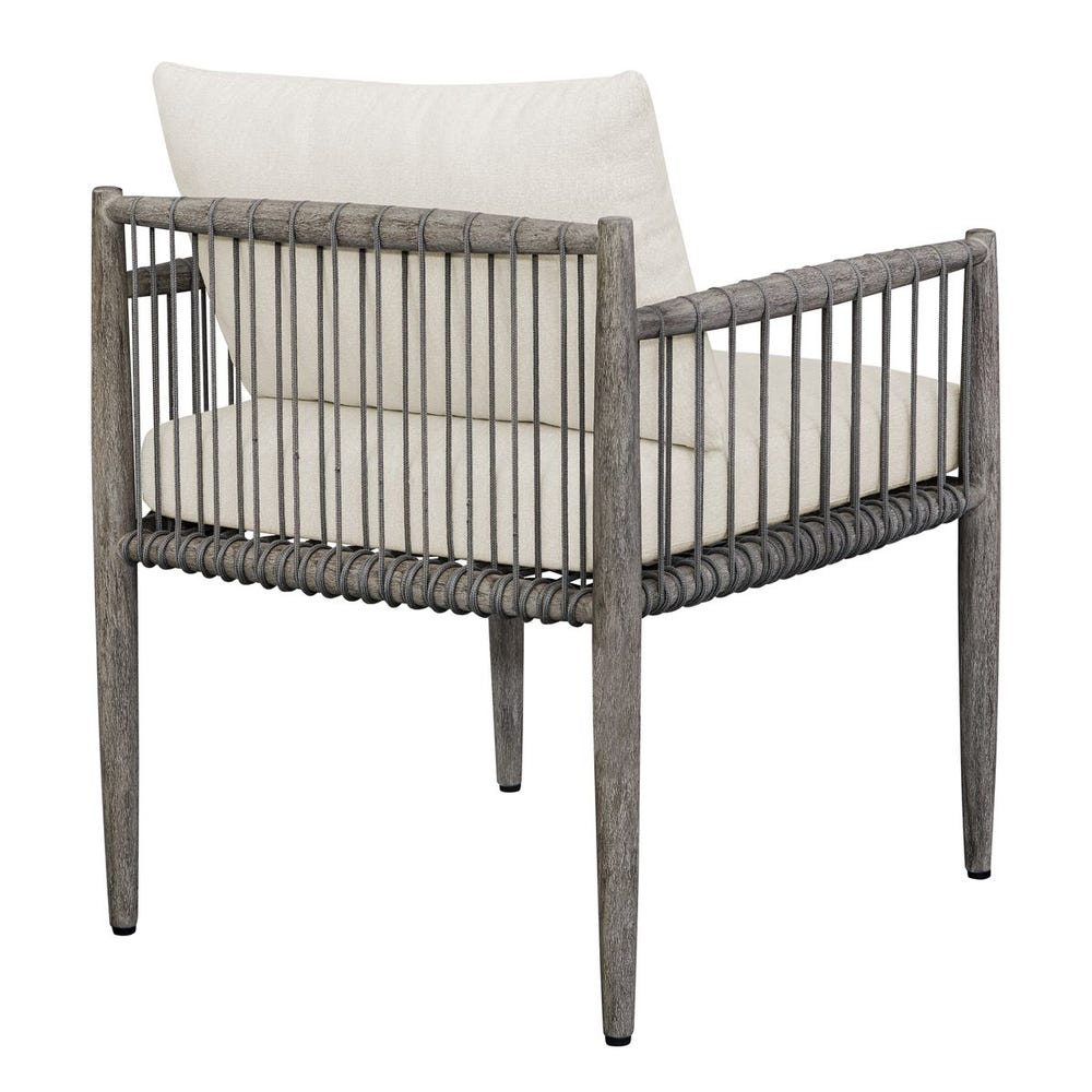 Clara White & Grey Outdoor Dining Chair