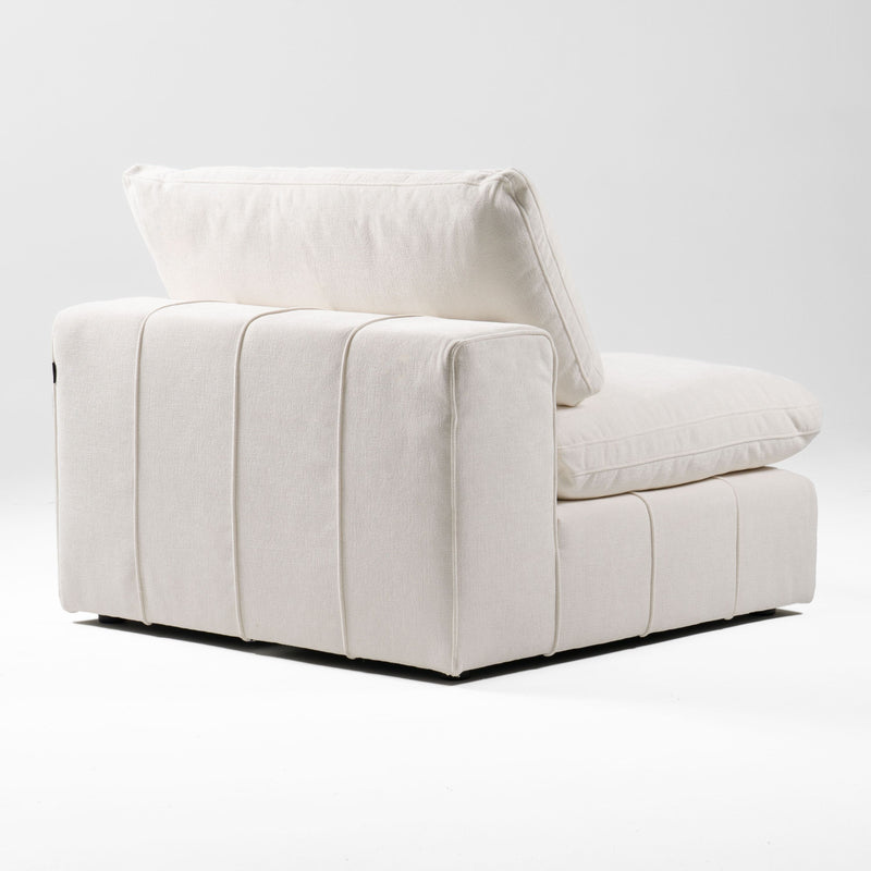 Terra Modern Off White Fabric Modular Sectional Sofa