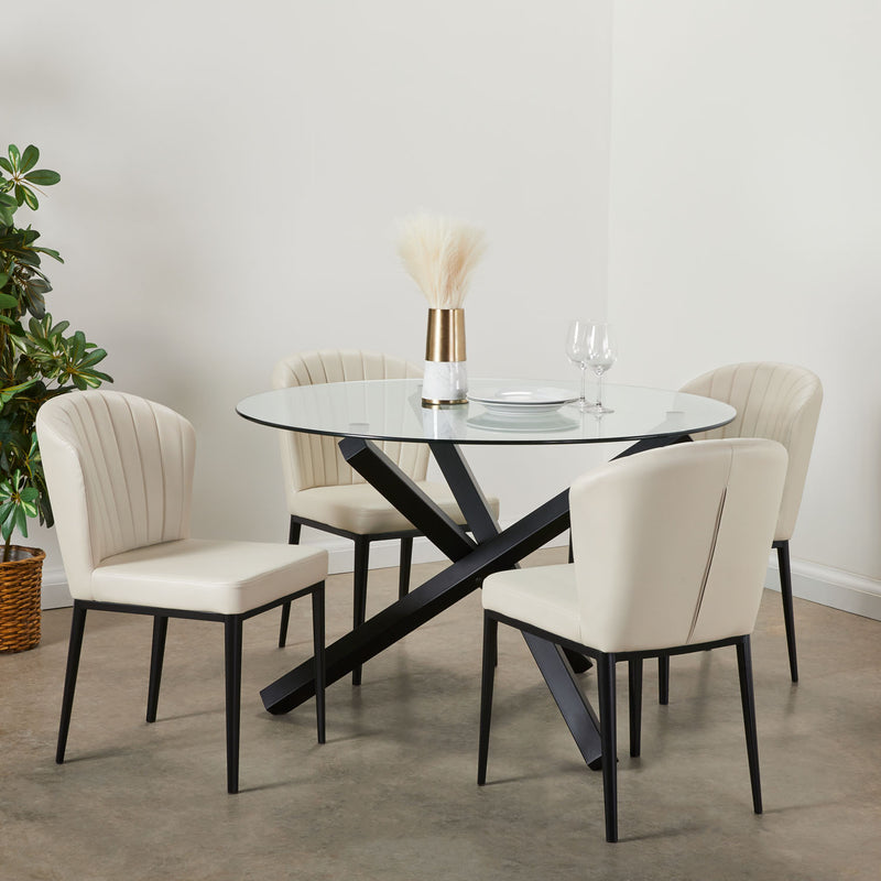 Rodeo 55" Round Black Dining Table