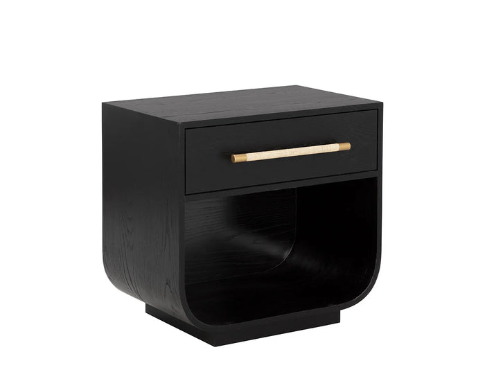 Tarrant Black & Gold Nightstand