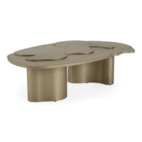 Meline Modern Antique Brass Nesting Coffee Table Set