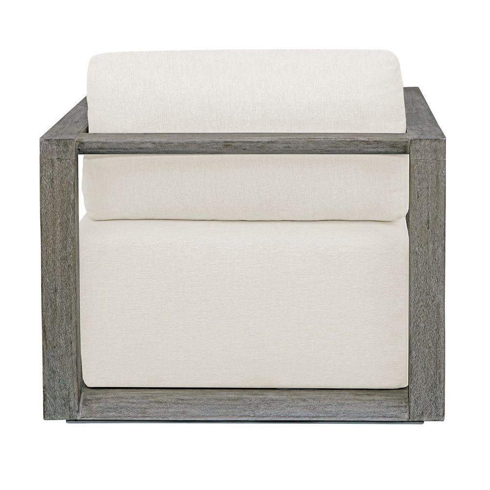 Richie White & Weathered Grey Ooutdoor Lounge Chair