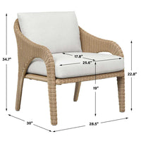 Avenue White All Weather Outdoor Lounge Chair