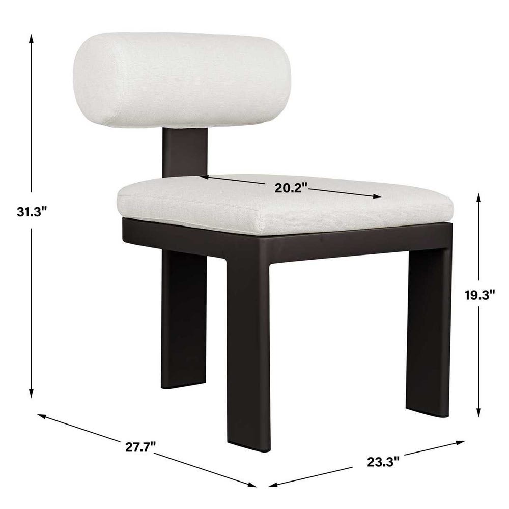 Verah White Outdoor Dining Chair