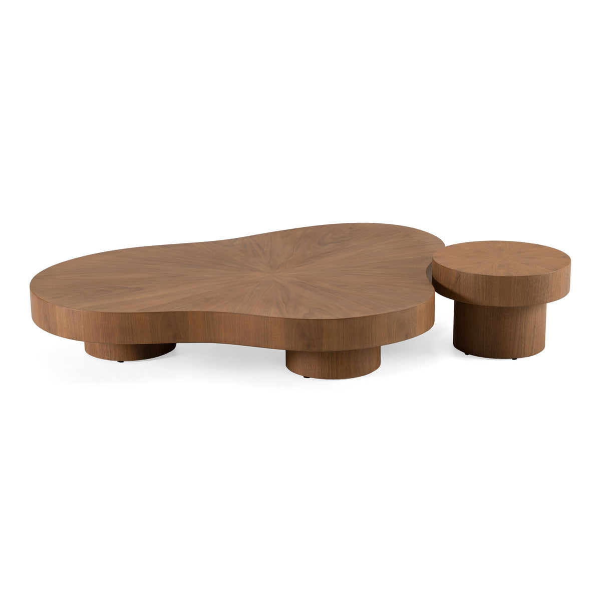 Penelope Modern Walnut Nesting Table Set