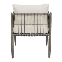 Clara White & Grey Outdoor Dining Chair