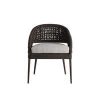 Juri Outdoor Charcoal Brown & Performance Boucle Dining Chair