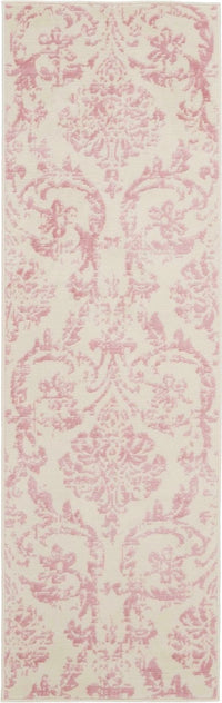 Southern Charm Ivory/Pink Demask Area Rug