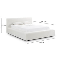 Aubrielle Cream Upcycled Linen Storage Bed