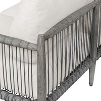 Clara 80" White & Grey Outdoor Sofa