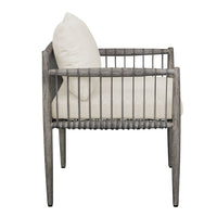 Clara White & Grey Outdoor Dining Chair