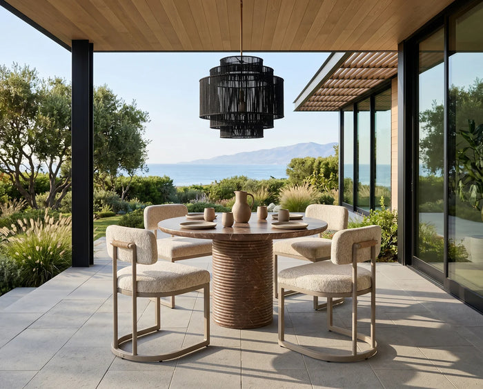 Levanto Greige Indoor Outdoor Dining Chair (Set of 2)