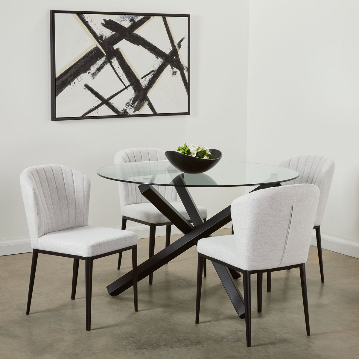 Rodeo 55" Round Black Dining Table