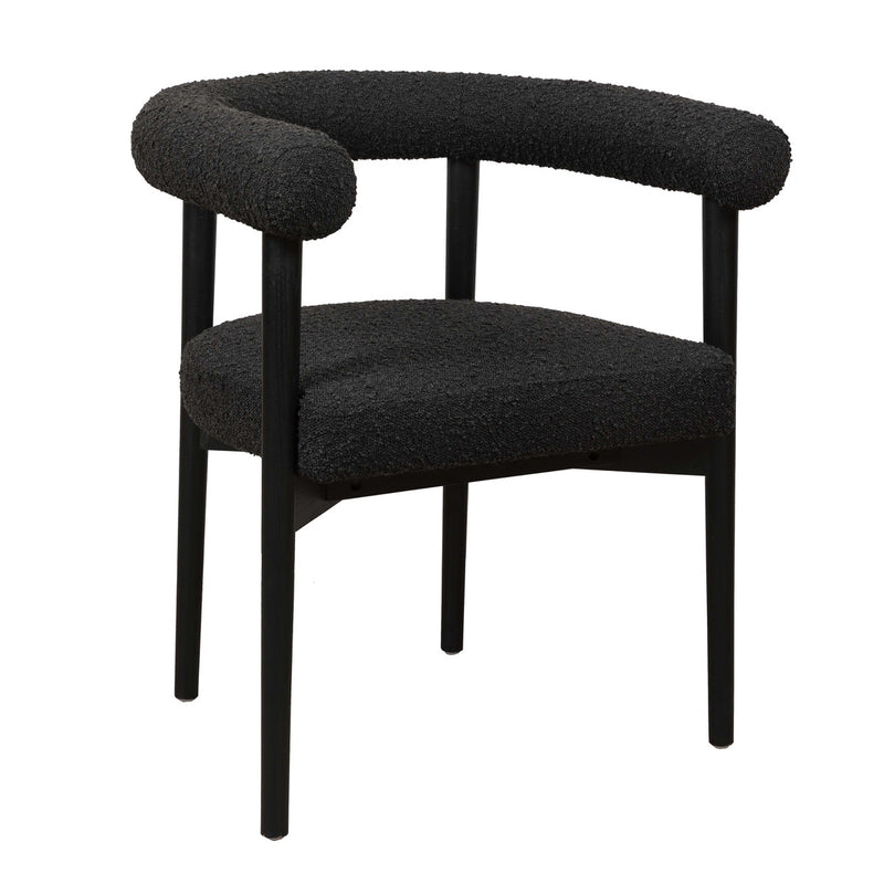 Mirage Black Boucle Dining Chair - Luxury Living Collection