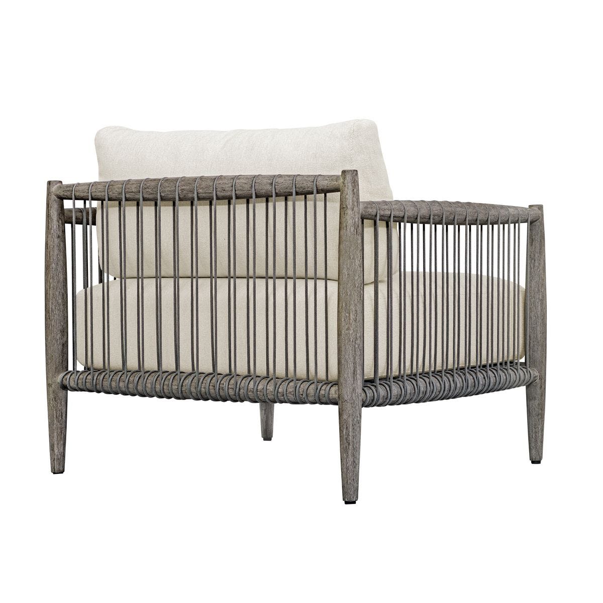 Clara White & Grey Outdoor Lounge Chair