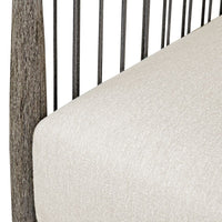 Clara White & Grey Outdoor Lounge Chair